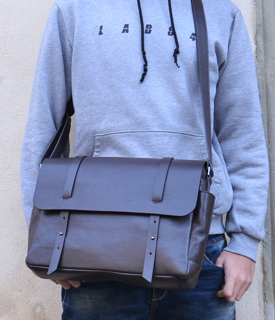 Borsa A Tracolla Da Uomo Impermeabile - Zaino A Tracolla Con Tasche Laterali, Per Viaggi, Lavoro E Tempo Libero - 3